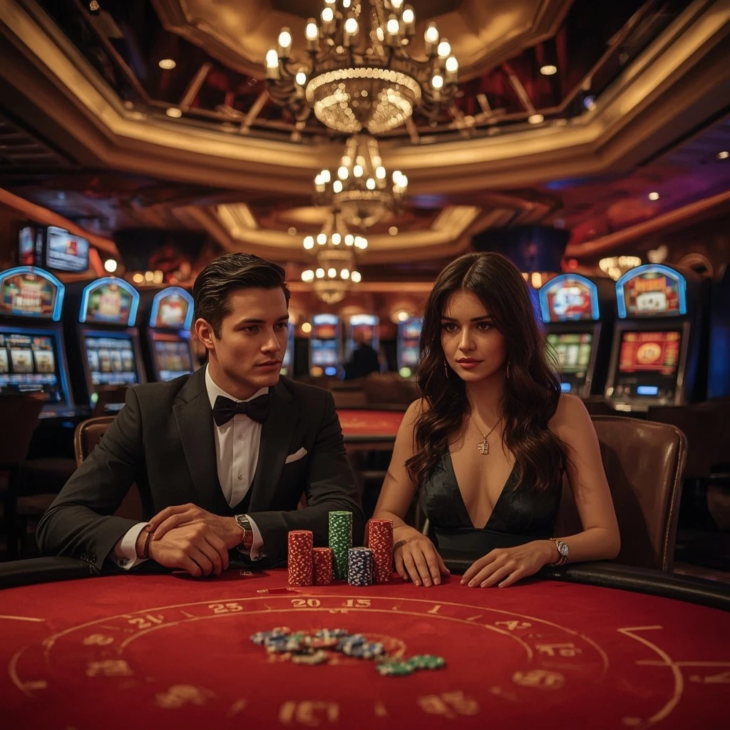 Two poker players at Rrr Casino India